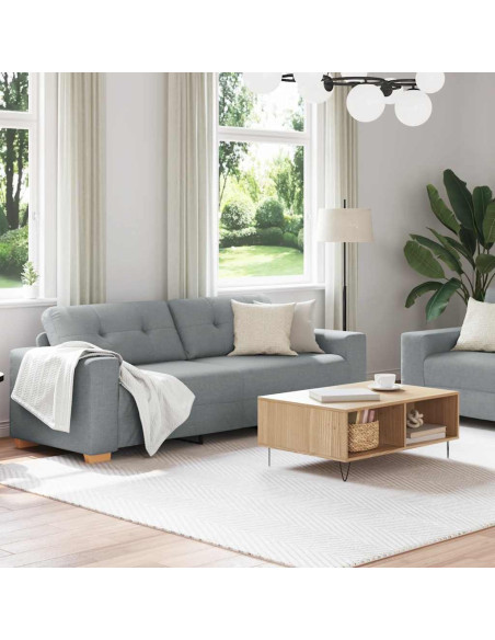 Set divano a 2 pz con Cuscini in Tessuto Grigio Chiaro