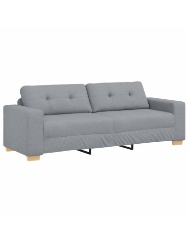 Set divano a 2 pz con Cuscini in Tessuto Grigio Chiaro