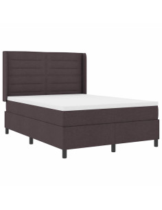 Letto a Sorgente LED Marrone Scuro 160 x 200 cm Tessuto 2