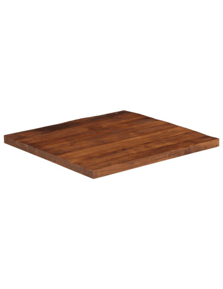 Piano Tavolo 80x80x2,5 cm Quadrato Legno Massello di Recupero
