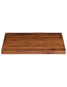 Piano Tavolo 80x80x2,5 cm Quadrato Legno Massello di Recupero 2