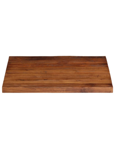Piano Tavolo 80x80x2,5 cm Quadrato Legno Massello di Recupero