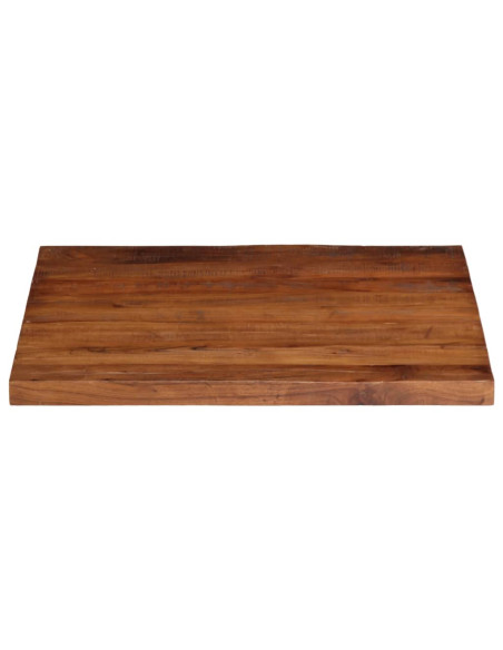 Piano Tavolo 80x80x2,5 cm Quadrato Legno Massello di Recupero