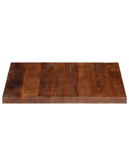 Piano Tavolo 80x80x2,5 cm Quadrato Legno Massello di Recupero