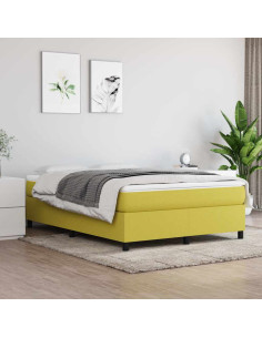 Struttura Letto a Rete a Molle Verde 140x200 cm in Tessuto