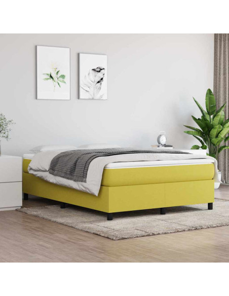 Struttura Letto a Rete a Molle Verde 140x200 cm in Tessuto