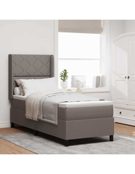 Letto a Sorgente LED con testiera Talpa 90 x 190 cm Tessuto