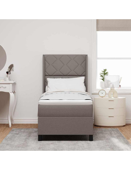Letto a Sorgente LED con testiera Talpa 90 x 190 cm Tessuto