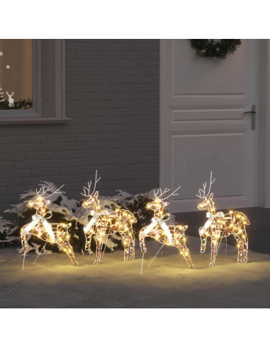 Renne LED 4 pz 80 LED Multicolore 44 x 18 x 65,5 cm PET