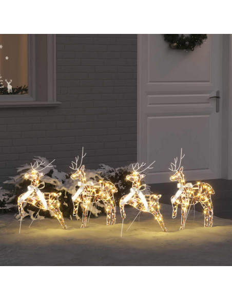 Renne LED 4 pz 80 LED Multicolore 44 x 18 x 65,5 cm PET