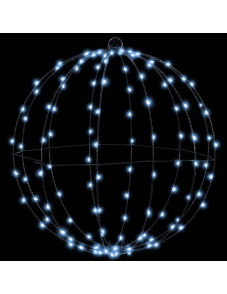 Palla 2 pz 192 LED Bianco freddo 40,5 x 40,5 x 42 cm Metallo