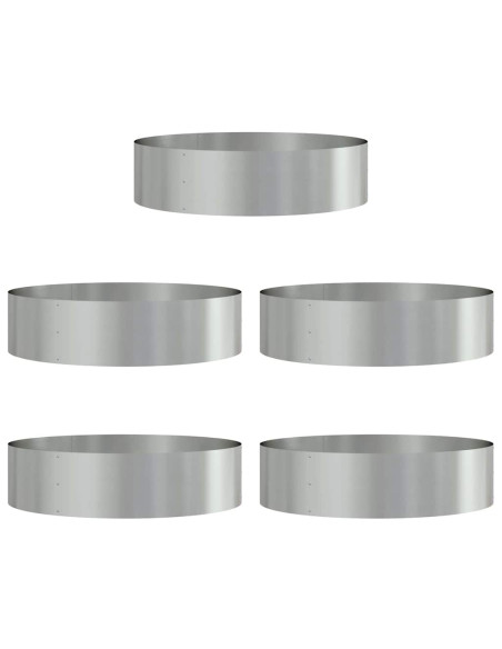 Anello per vaso 5 pz Argento 80 x 80 x 20 cm Acciaio zincato