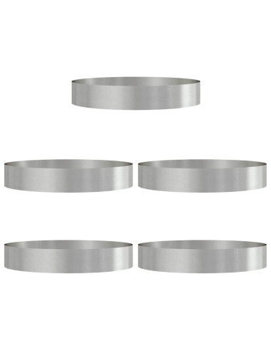 Anello per vaso 5 pz Argento 120 x 120 x 20 cm