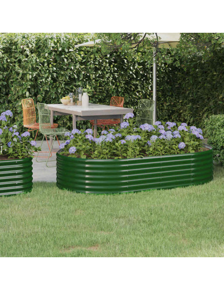 Letto Giardino Acciaio Zincato 175x100x36 cm Verde