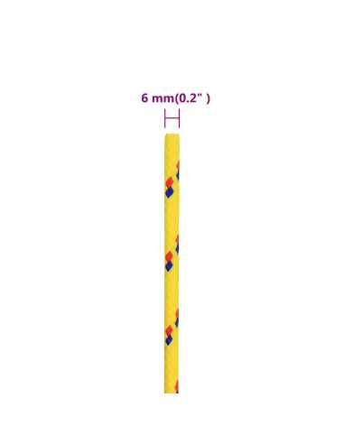 Corda per barca Gialla 6 mm 500 m in Polipropilene