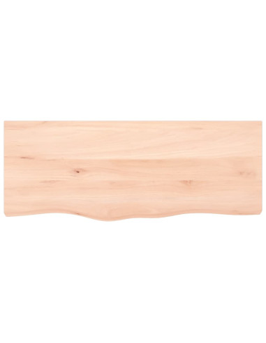 Piano Bagno 100x40x(2-6) cm in Legno Massello Non Trattato