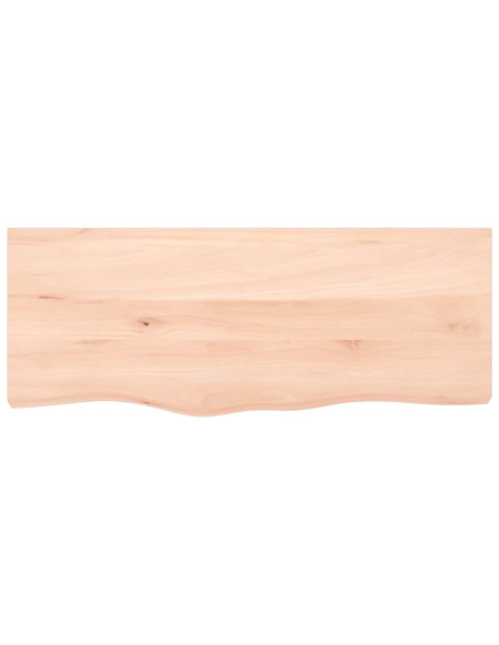 Piano Bagno 100x40x(2-6) cm in Legno Massello Non Trattato