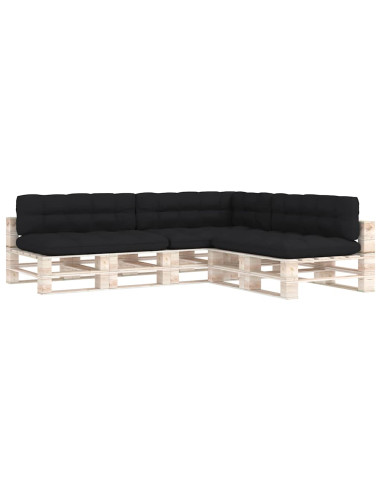 Cuscini per Divano su Pallet 7 pz Neri