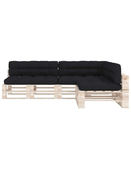 Cuscini per Divano su Pallet 7 pz Neri