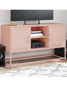 Mobile TV Rosa 100,5x39x60,5 cm in Acciaio