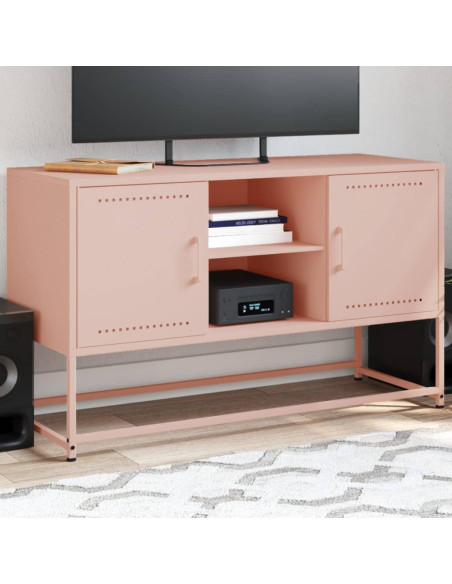 Mobile TV Rosa 100,5x39x60,5 cm in Acciaio