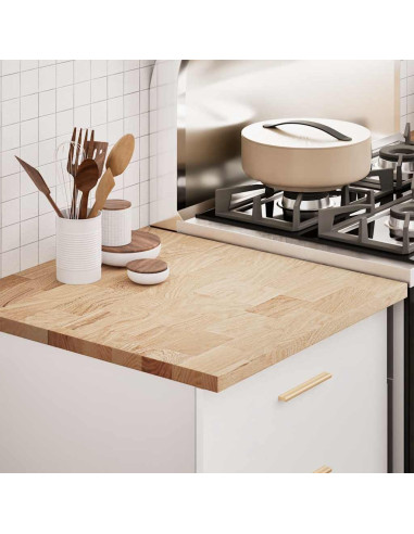Piano di Lavoro Cucina 60x63,5x2,7 cm Legno Massello Rovere