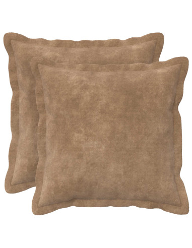Federa 2 pcs HOUTEN Tortora 35 x 35 cm Fleece in microfibra