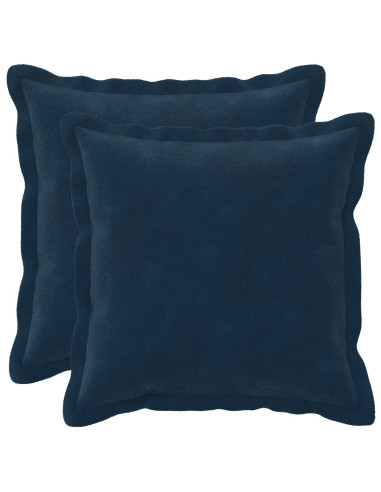 Federa 2 pcs HOUTEN Blu 35 x 35 cm Fleece in microfibra