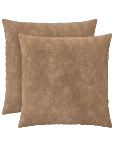 Federa 2 pcs HEERLEN Tortora 55 x 55 cm Fleece in microfibra