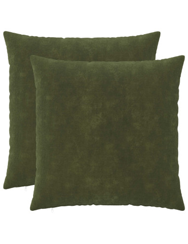 Federa 2 pcs HEERLEN Verde 65 x 65 cm Fleece in microfibra