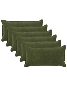 Federa 6 pcs HOUTEN Verde 40 x 70 cm Fleece in microfibra