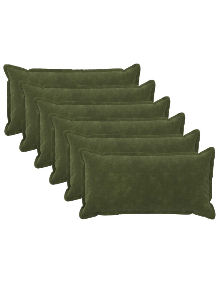 Federa 6 pcs HOUTEN Verde 40 x 70 cm Fleece in microfibra