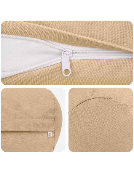 Federa 6 pz HEERLEN Crema Ø 15 x 40 cm Tessuto