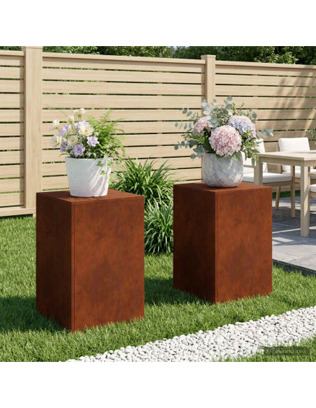 Supporto per piante 2 pcs Ruggine 40 x 40 x 60 cm