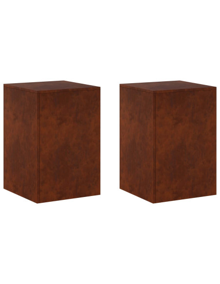 Supporto per piante 2 pcs Ruggine 40 x 40 x 60 cm