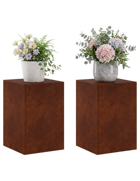 Supporto per piante 2 pcs Ruggine 40 x 40 x 60 cm