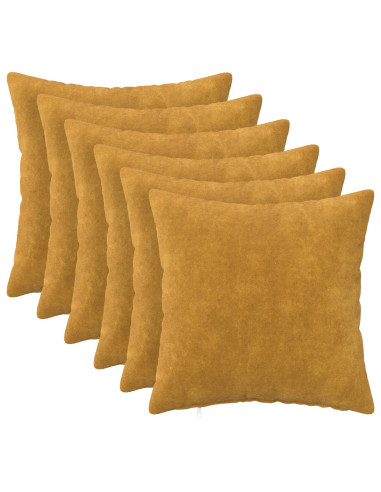 Federa 6 pcs HEERLEN Giallo 50 x 50 cm Fleece in microfibra