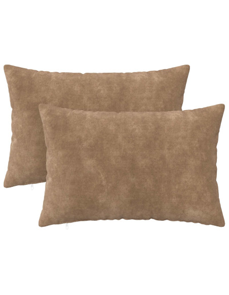 Federa 2 pcs HEERLEN Tortora 50 x 70 cm Fleece in microfibra