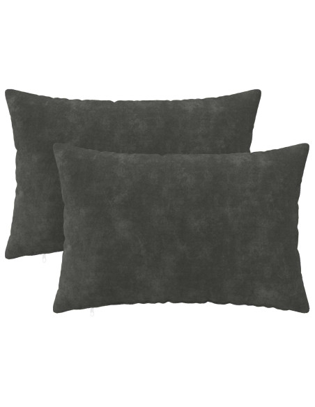 Federa 2 pcs HEERLEN Antracite 50 x 80 cm Fleece in microfibra