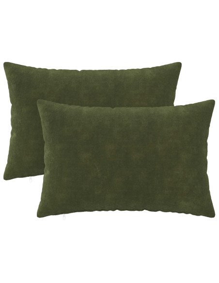 Federa 2 pcs HEERLEN Verde 50 x 80 cm Fleece in microfibra