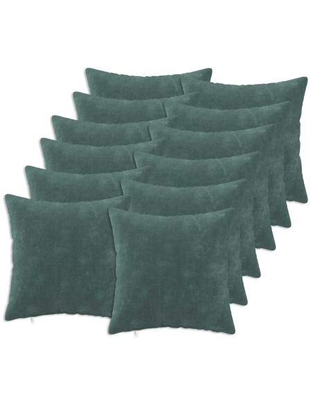 Federa 12 pcs HEERLEN Blu mare 45 x 45 cm Fleece in microfibra