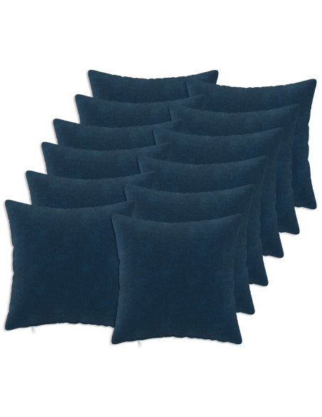 Federa 12 pcs HEERLEN Blu 45 x 45 cm Fleece in microfibra