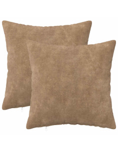 Federa 2 pcs HEERLEN Tortora 50 x 50 cm Fleece in microfibra