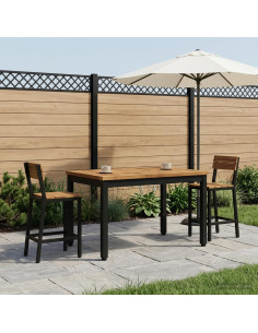 Tavolino da salotto Naturale e Nero 49 x 68,5 x 36 cm