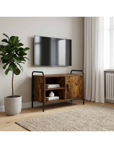 Mobile TV 133 x 33 x 50 cm Rovere Fumo Legno ingegnerizzato