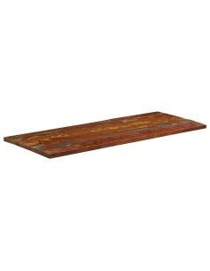 Piano Tavolo 140x50x2,5 cm Rettangolare in Massello di Recupero