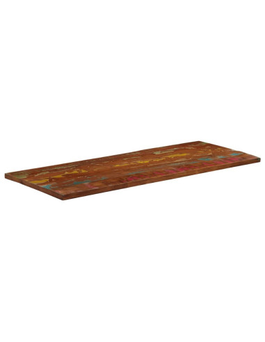 Piano Tavolo 140x50x2,5 cm Rettangolare in Massello di Recupero