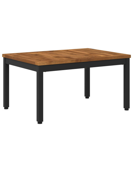 Tavolino da salotto Naturale e Nero 49 x 68,5 x 36 cm