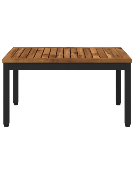 Tavolino da salotto Naturale e Nero 49 x 68,5 x 36 cm