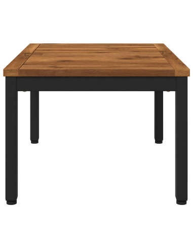Tavolino da salotto Naturale e Nero 49 x 68,5 x 36 cm